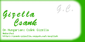 gizella csank business card