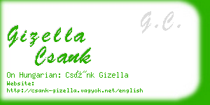 gizella csank business card